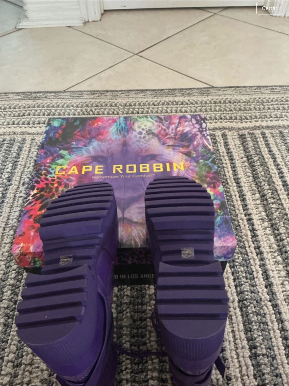 Cape Robbin Purple Lace-Up Chunky Ankle Boots - Picture 2 of 7